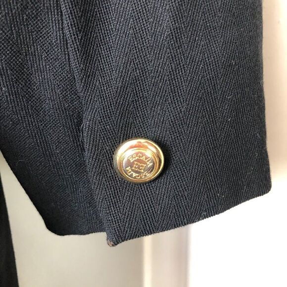 Escada by M.Ley Black Wool Herringbone Suit jacket - Picture 10 of 10